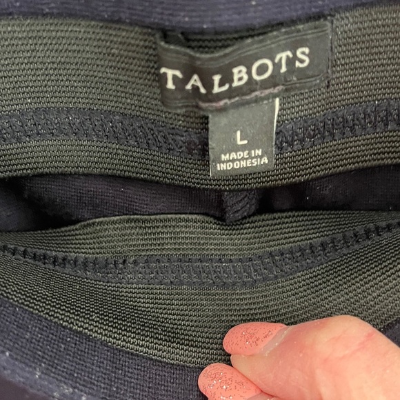 Talbots Navy Blue Leggings Pants Size Large Preloved - Picture 3 of 7